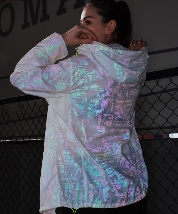 輕盈印花反光戶外休閑外套